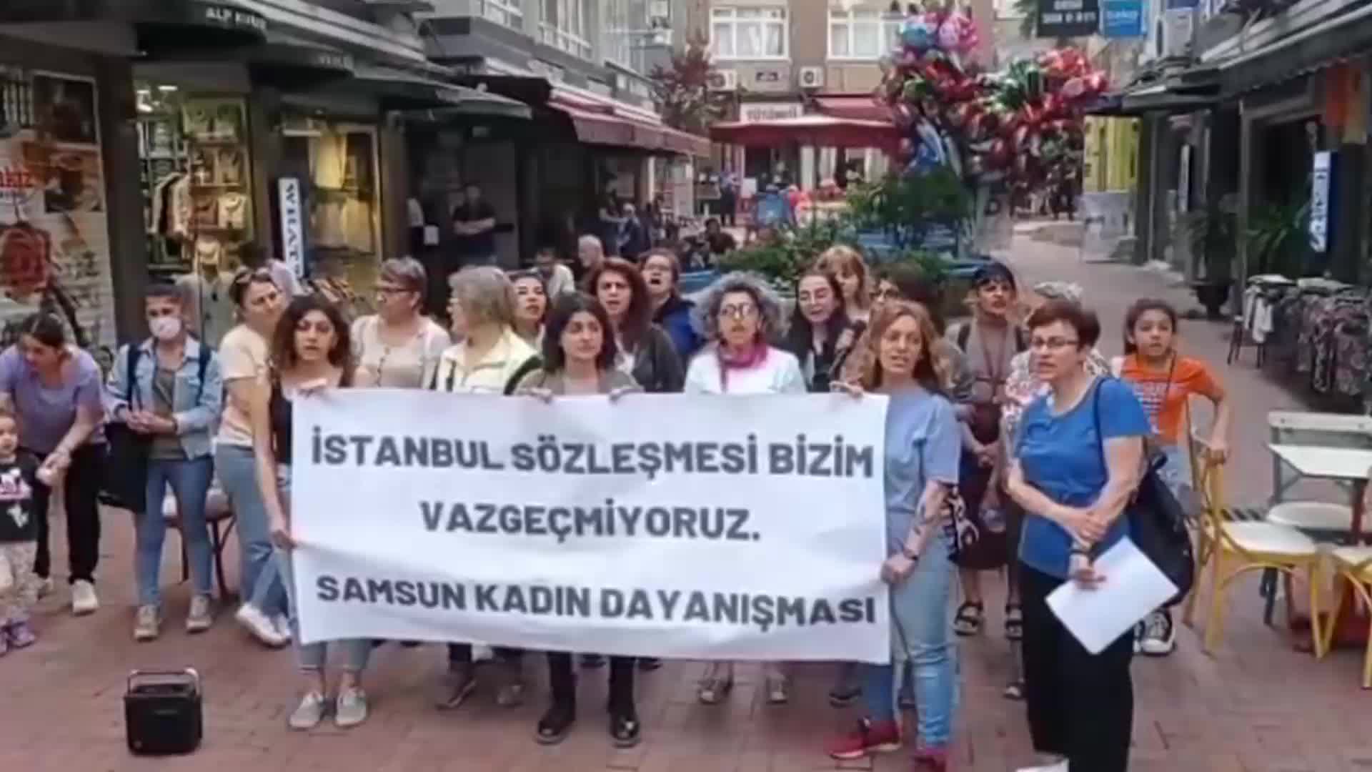 SAMSUN KADIN DAYANIŞMASI: İSTANBUL SÖZLEŞMESİ’Nİ SAVUNUYORUZ VE BUNDAN VAZGEÇMEYECEĞİZ