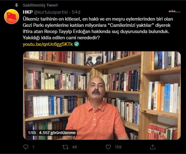 HKP’DEN CUMHURBAŞKANI’NA “CAMİLERİMİZİ YAKTILAR” SÖZLERİ NEDENİYLE SUÇ DUYURUSU