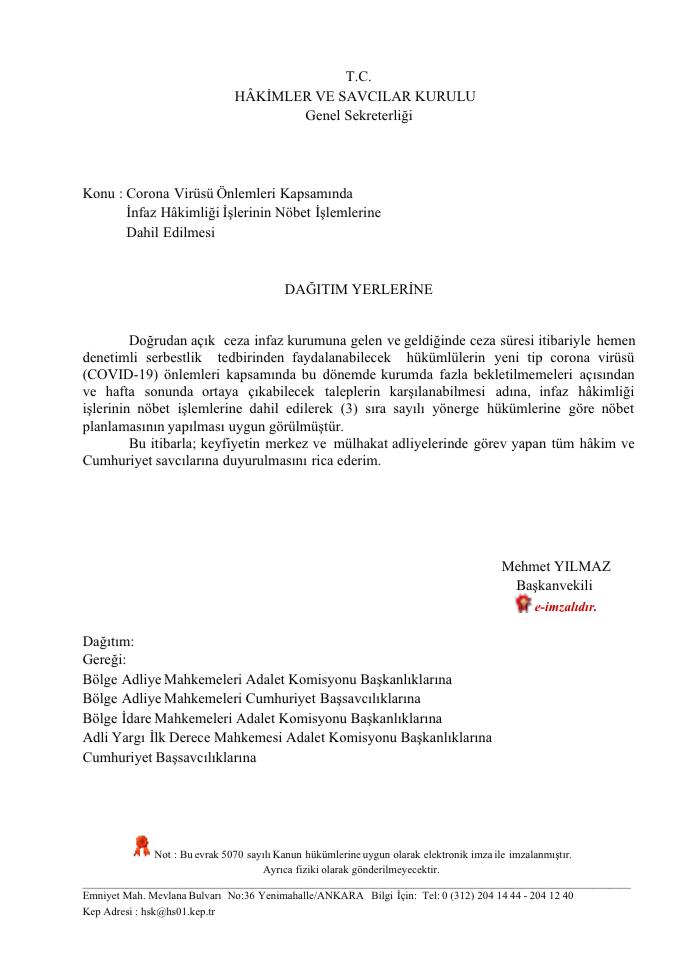 YARGIDA KORONAVİRÜS ÖNLEMLERİ