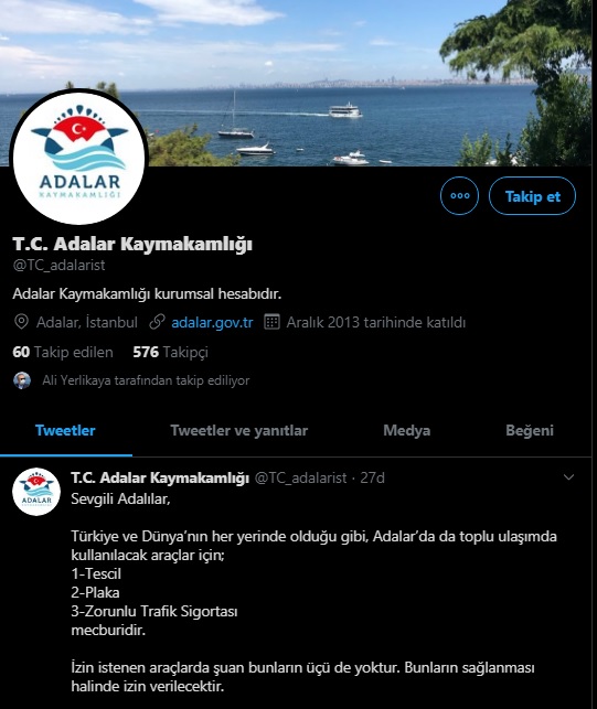 ADALAR KAYMAKAMLIĞI İLE İBB ARASINDA ELEKTRİKLİ ARAÇ TARTIŞMASI