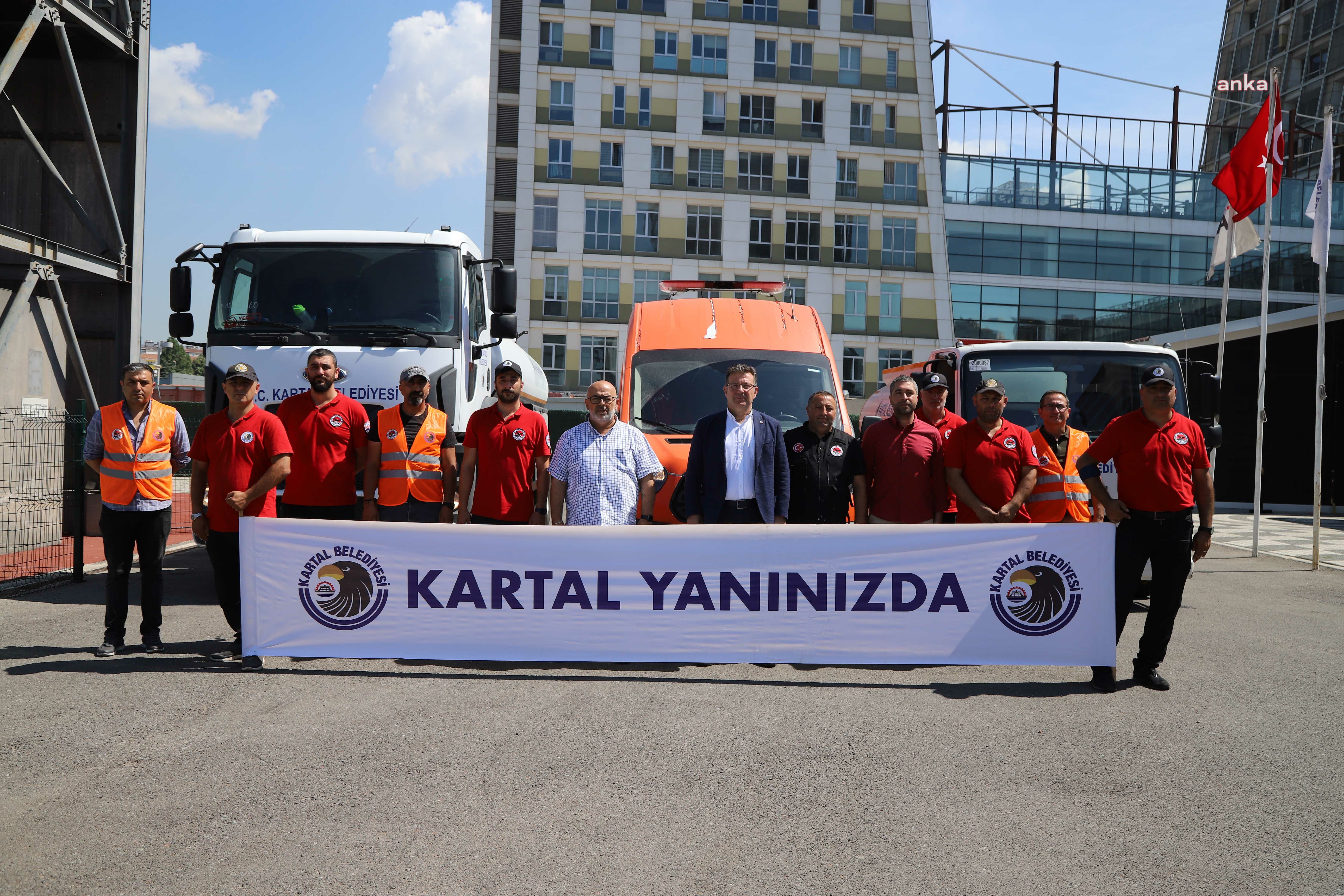 KARTAL BELEDİYESİ SİVİL SAVUNMA UZMANLIĞI EKİPLERİ MARMARİS YANGINI İÇİN YOLA ÇIKTI