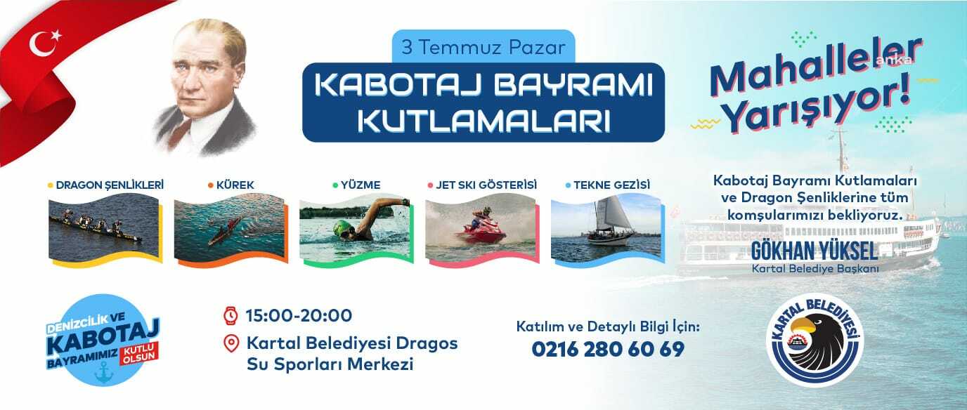 DENİZCİLİK VE KABOTAJ BAYRAMI, KARTAL’DA COŞKU İLE KUTLANACAK