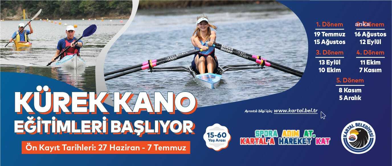 KARTAL BELEDİYESİ, KÜREK VE KANO EĞİTİMLERİNE BAŞLIYOR