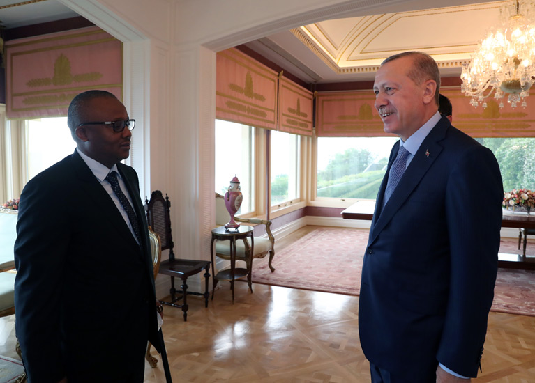 CUMHURBAŞKANI ERDOĞAN, GİNE BİSSAU CUMHURBAŞKANI EMBALO İLE GÖRÜŞTÜ