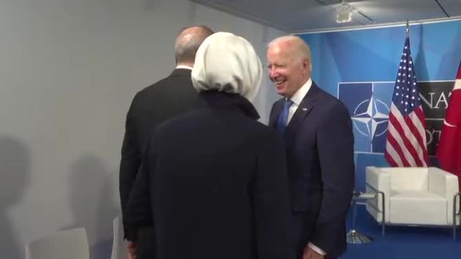 ERDOĞAN, ABD BAŞKANI BIDEN İLE MADRİD'DE BİR ARAYA GELDİ