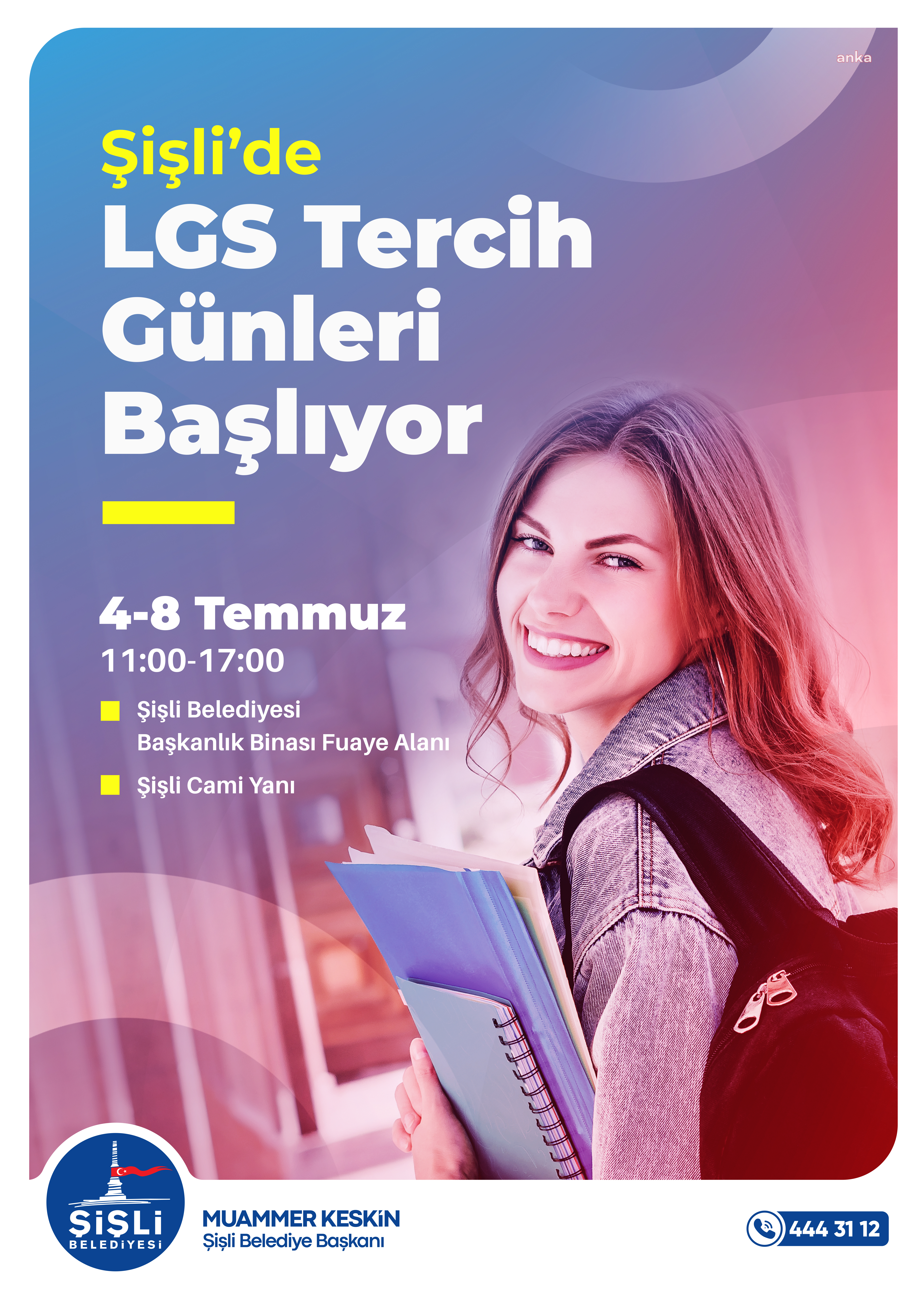 ŞİŞLİ BELEDİYESİ, TERCİH DÖNEMİNDE LİSE ADAYLARININ YANINDA