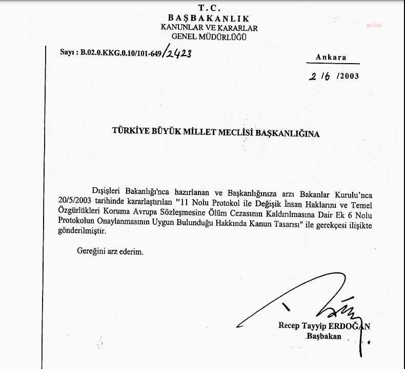 BAŞBAKAN ERDOĞAN SUNDU, 19 YIL ÖNCE BUGÜN YAYINLANDI, CUMHURBAŞKANI ERDOĞAN BUGÜN YENİDEN TARTIŞMAYA AÇTI: İDAM