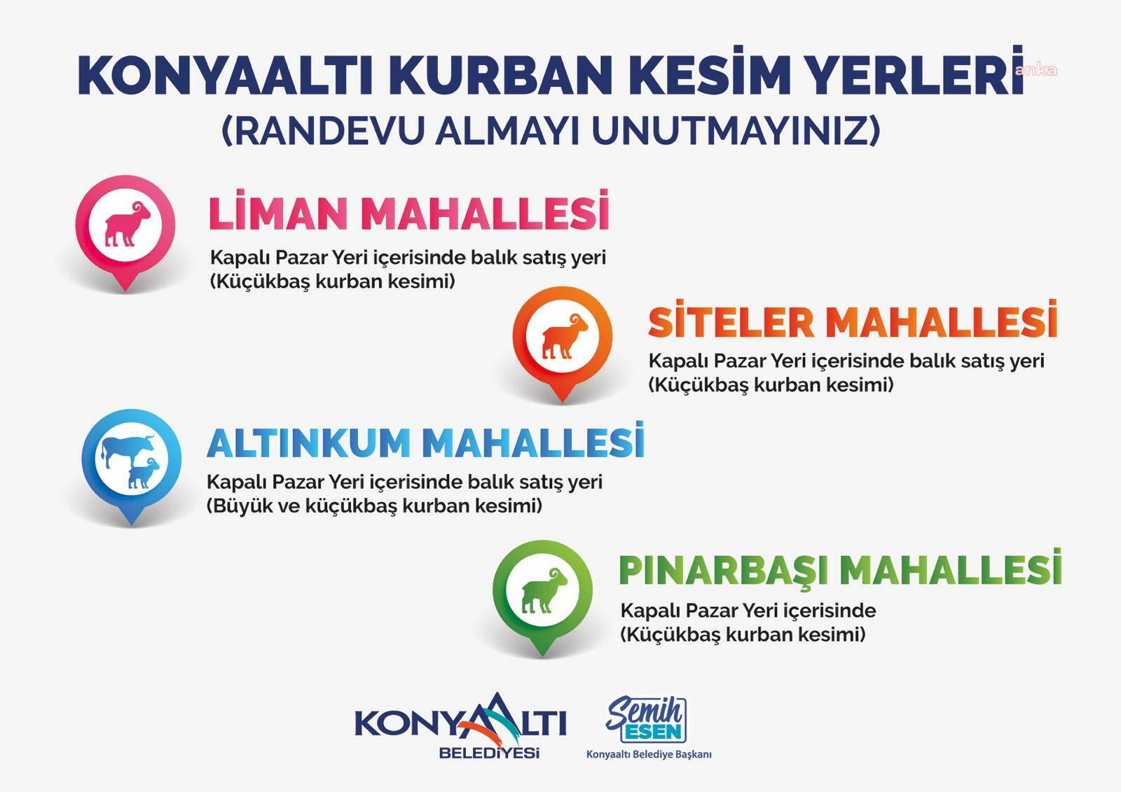 KONYAALTI BELEDİYESİ’NDEN ÜCRETSİZ KURBAN KESİMİ HİZMETİ