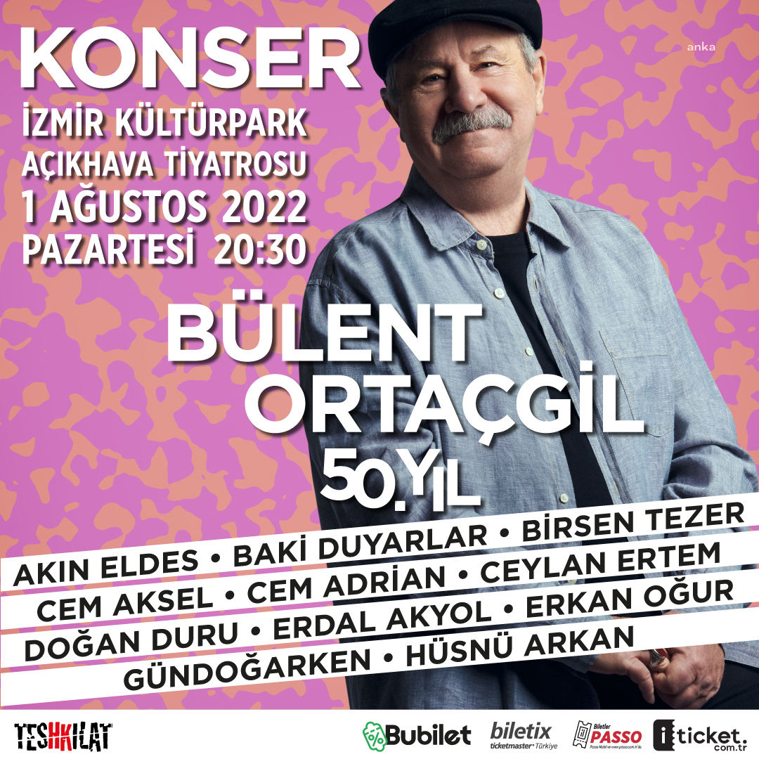 BÜLENT ORTAÇGİL, SANATTAKİ 50’NCİ YILINI İZMİR’DE VE ANKARA’DA VERECEĞİ KONSERLERLE KUTLAYACAK