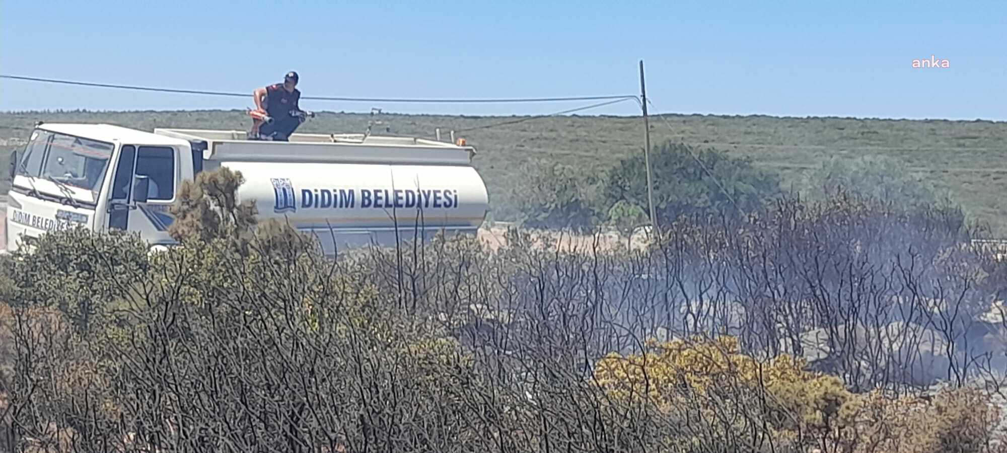 DİDİM'DE BAŞLAYAN ORMAN YANGINI SÖNDÜRÜLDÜ