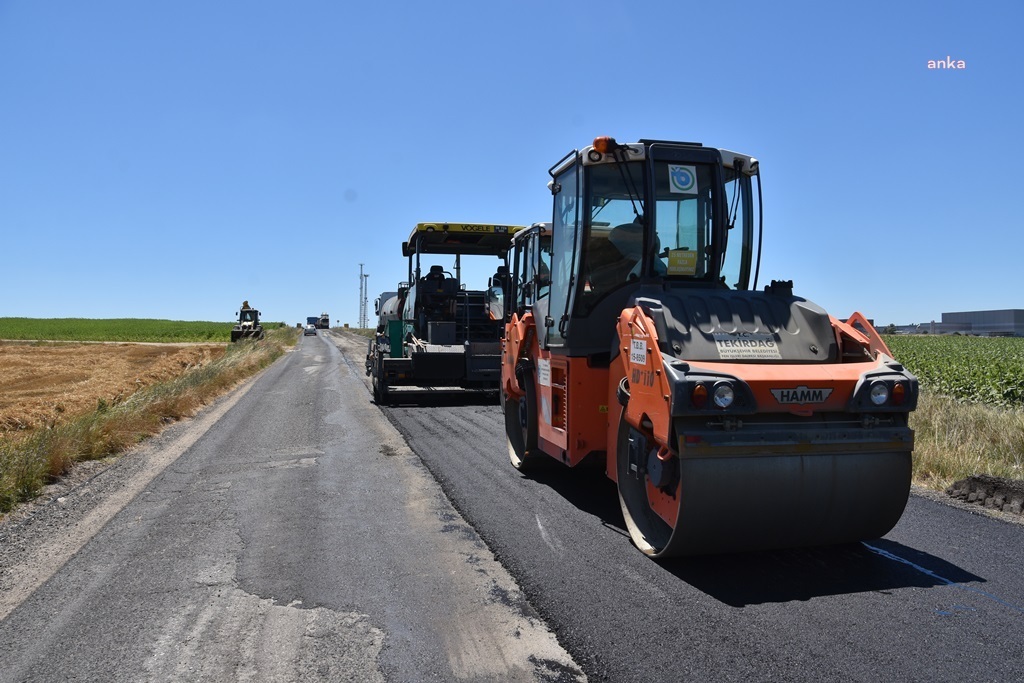 TEKİRDAĞ BÜYÜKŞEHİR, YOL BAKIM VE ONARIM ÇALIŞMALARINA DEVAM EDİYOR