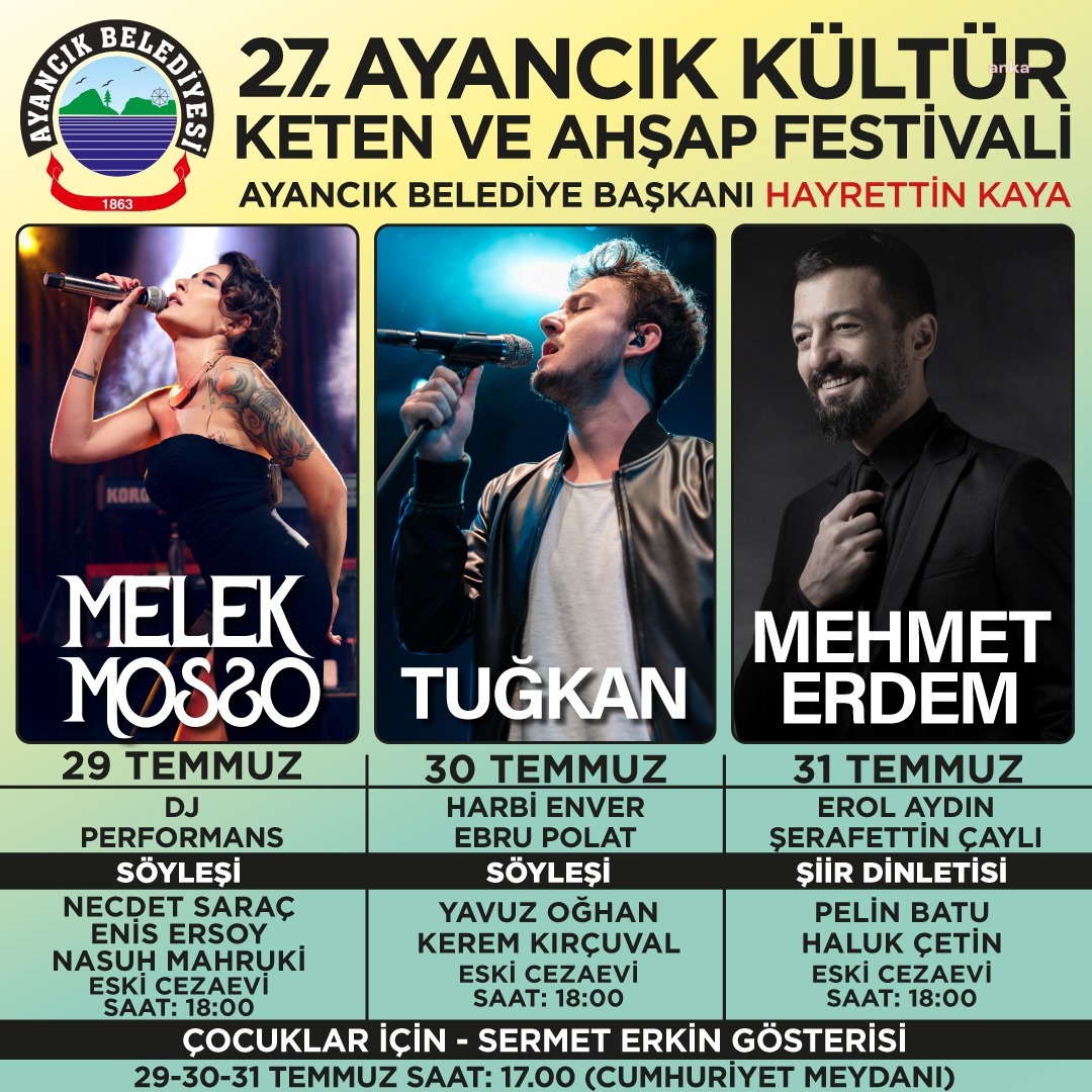 “AYANCIK KÜLTÜR KETEN VE AHŞAP FESTİVALİ” 29- 30- 31 TEMMUZ’DA YAPILACAK