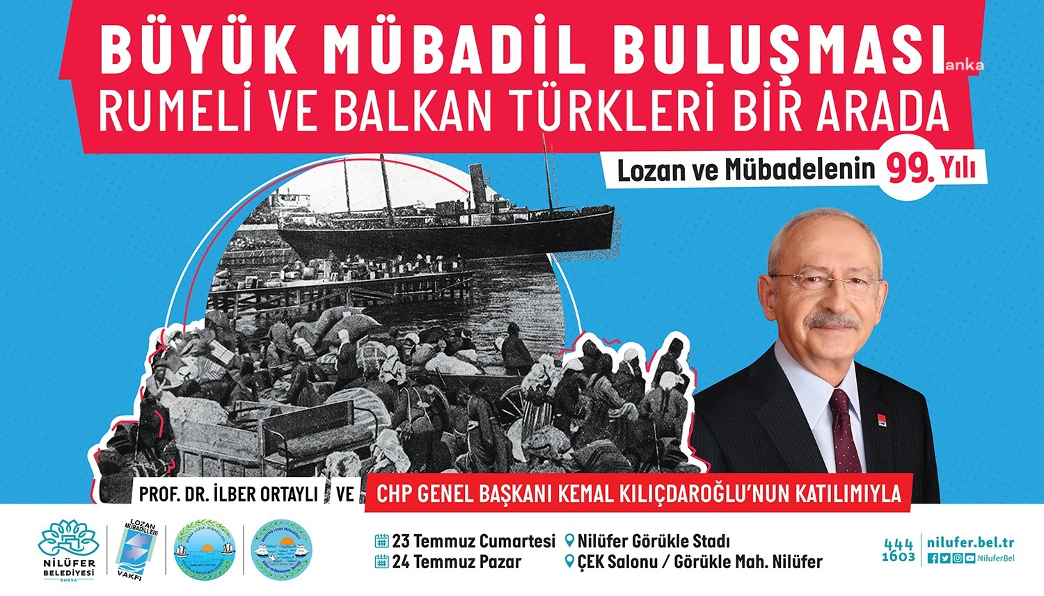 NİLÜFER BELEDİYESİ KILIÇDAROĞLU'NUN 'BÜYÜK MÜBADİL BULUŞMASI’NA KATILACAĞINI DUYURDU