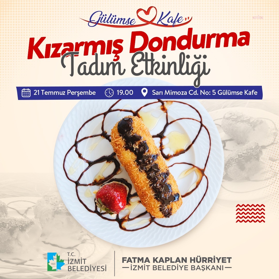 İZMİTLİLER SICAK DONDURMA TADIM ETKİNLİĞİNDE BULUŞUYOR