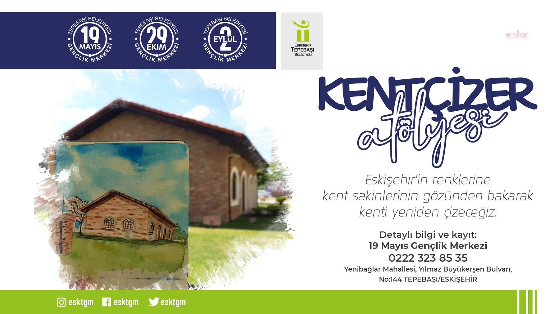 TEPEBAŞI'NDA 'KENT ÇİZER ATÖLYESİ' BAŞLIYOR