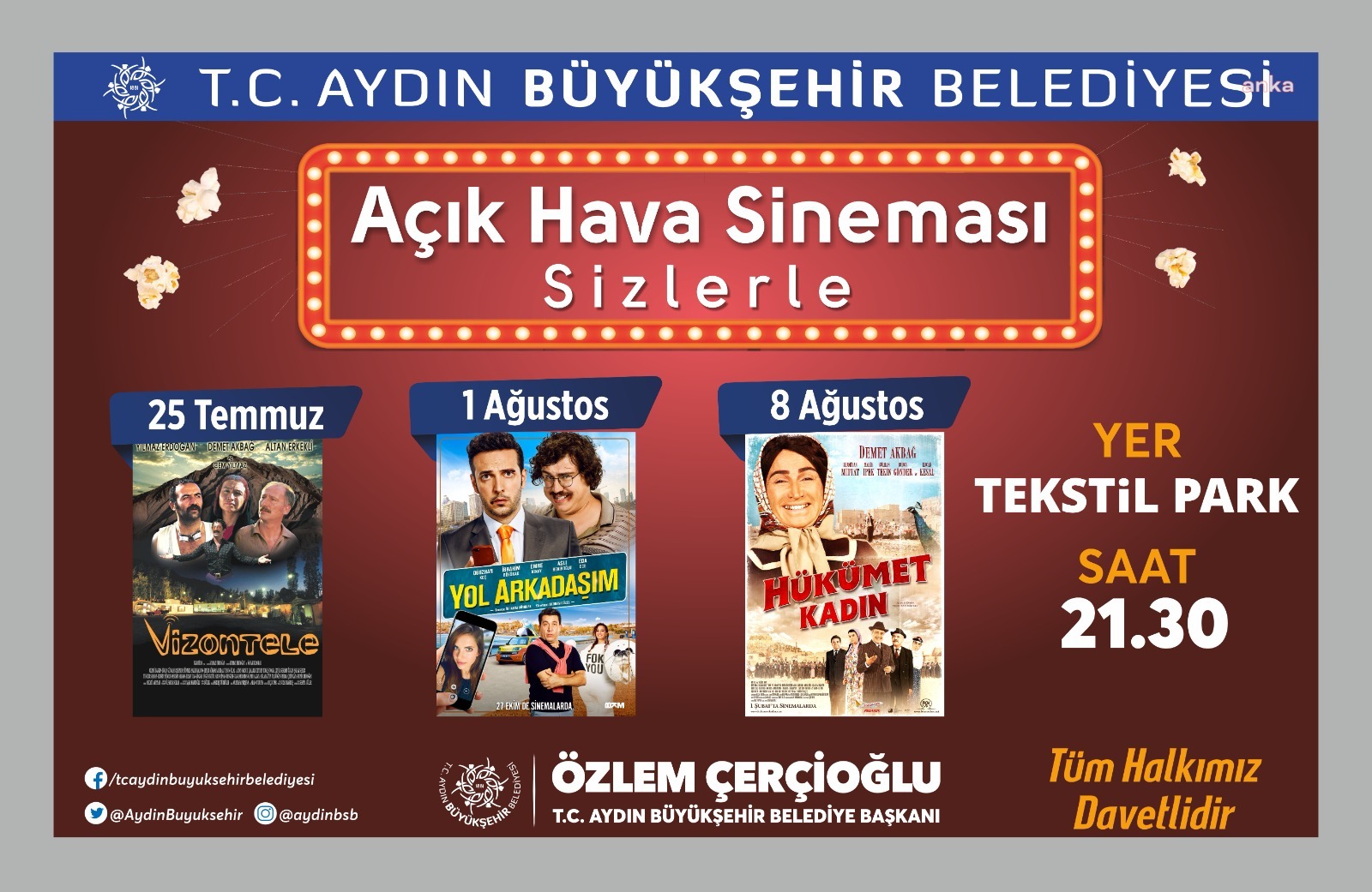 AYDIN TEKSTİL PARK’TA FİLM GECELERİ DEVAM EDİYOR