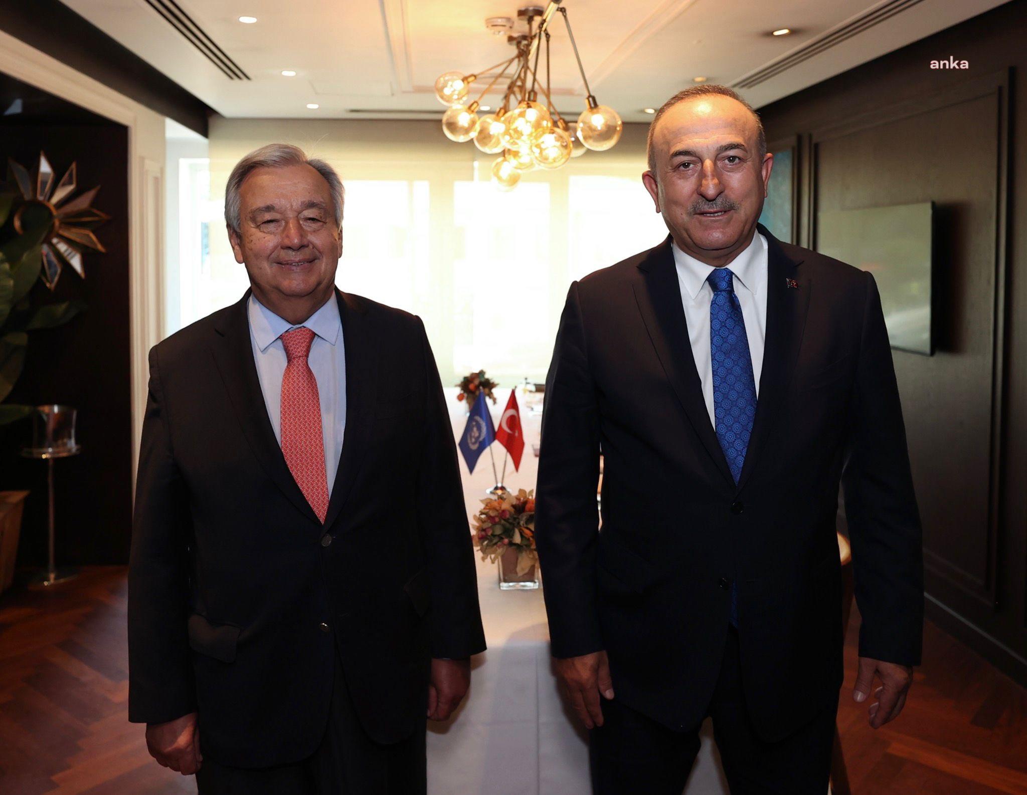 MEVLÜT ÇAVUŞOĞLU BM GENEL SEKRETERİ ANTONİO GUTERRES İLE GÖRÜŞTÜ