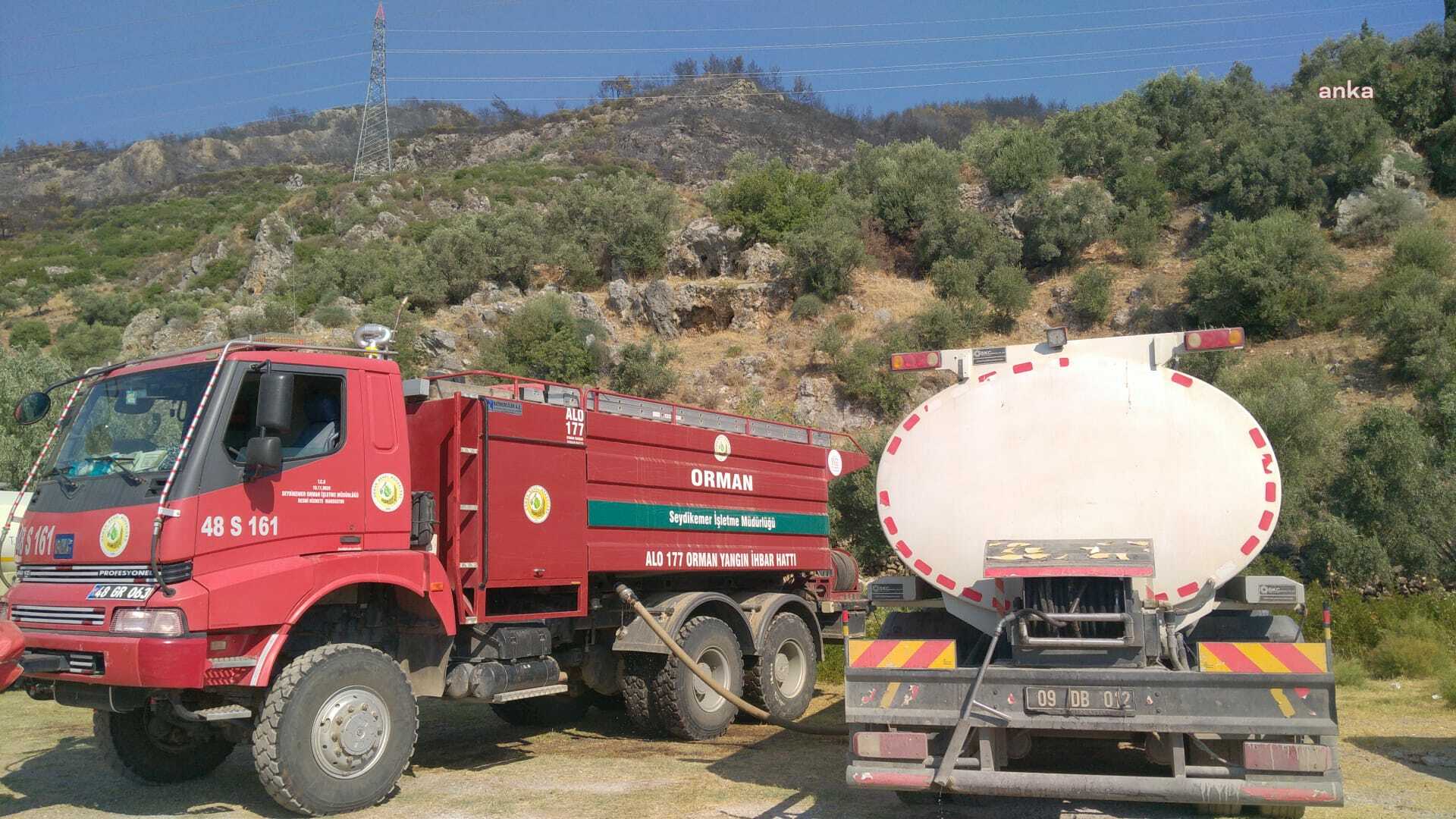 SÖKE'DEKİ YANGIN SÖNDÜRME ÇALIŞMALARINA DİDİM BELEDİYESİ'NDEN DESTEK