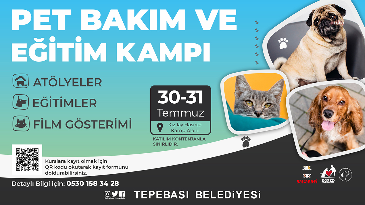 TEPEBAŞI'NDA PET EĞİTİMİ VE BAKIM KAMPI