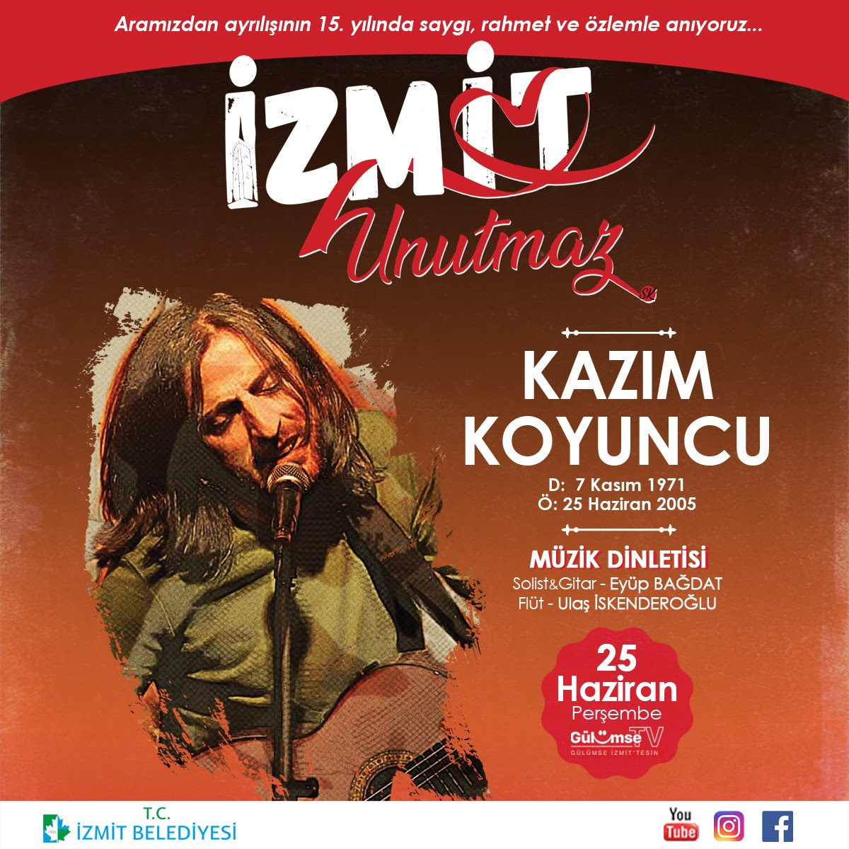 İZMİT, KAZIM KOYUNCU'YU ŞARKILARLA ANACAK