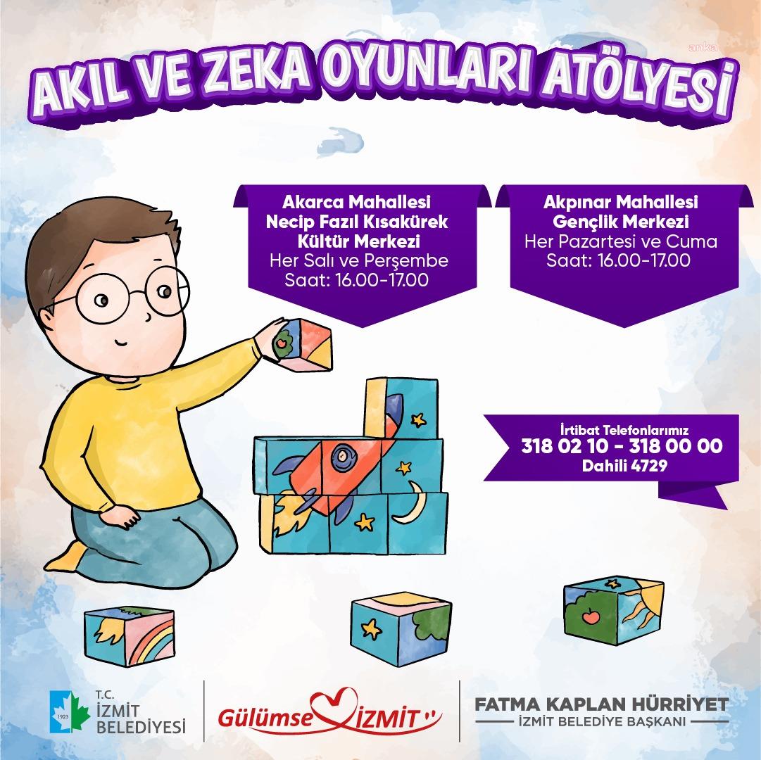AKIL VE ZEKÂ OYUNLARI ATÖLYESİ, AKARCA VE AKPINAR’DA ÇOCUKLARLA BULUŞACAK