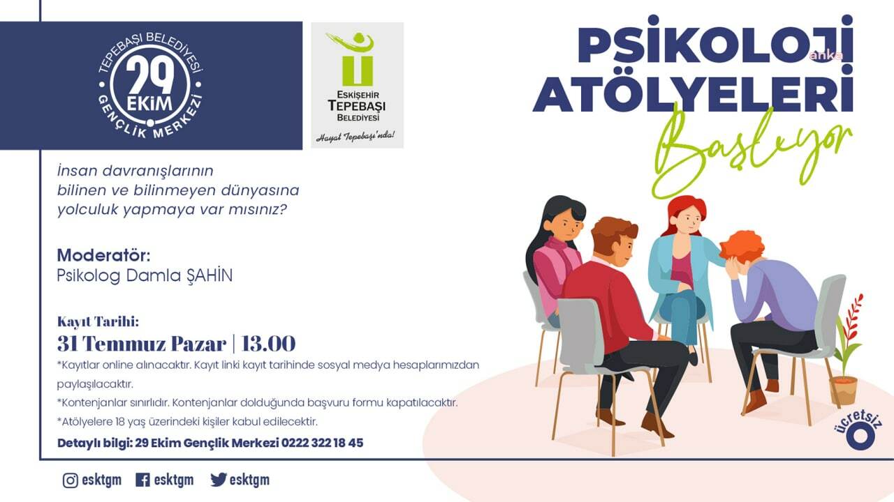 TEPEBAŞI'NDA PSİKOLOJİ ATÖLYELERİ İÇİN KAYITLAR BAŞLIYOR
