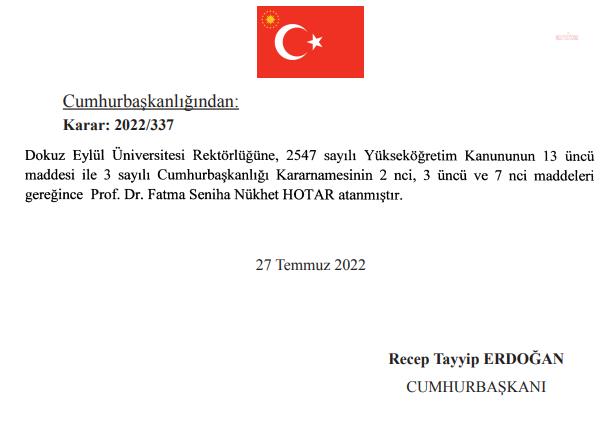 DÖRT ÜNİVERSİTENİN REKTÖRÜ YENİDEN ATANDI