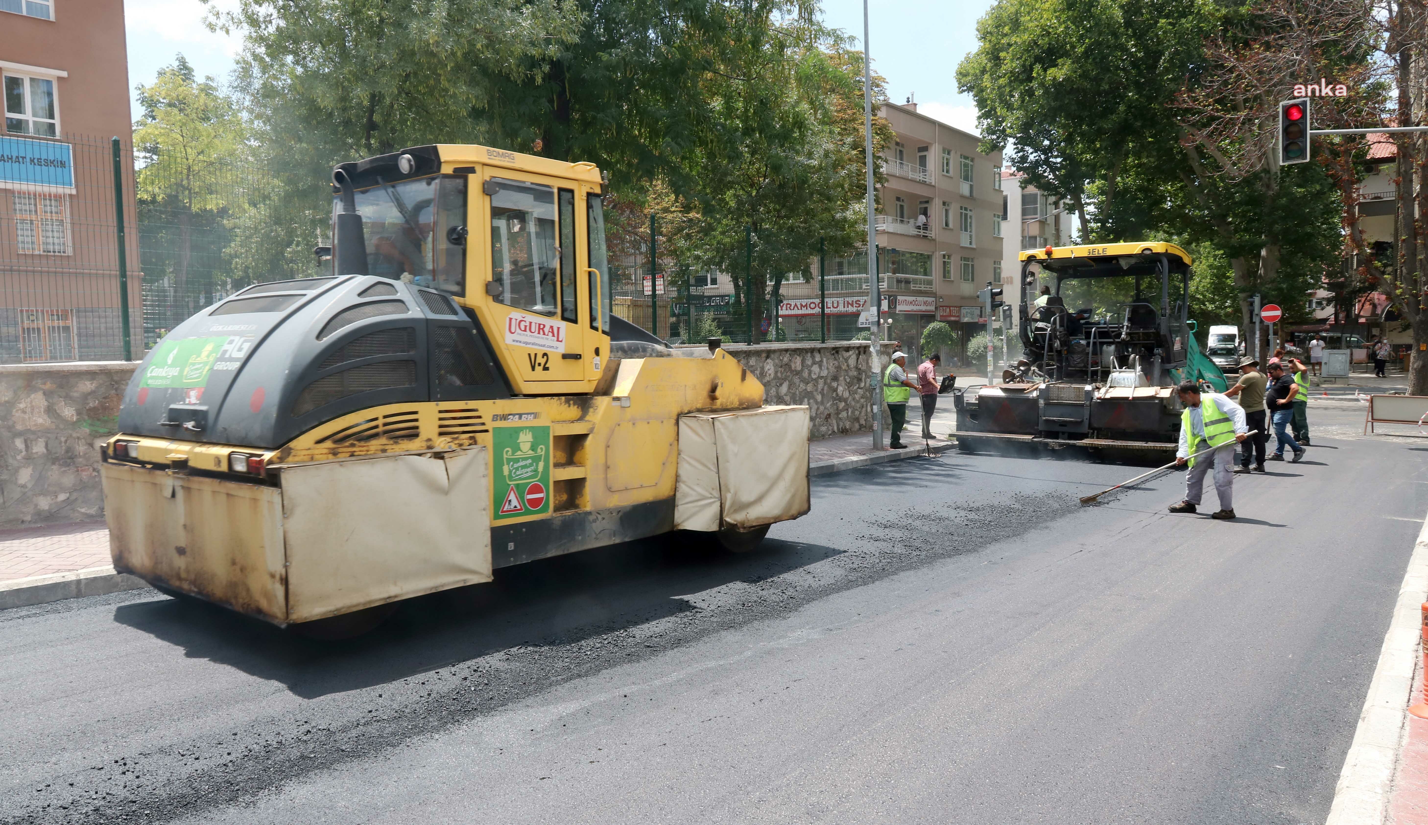 Çankaya’da asfalt çalışmaları devam ediyor