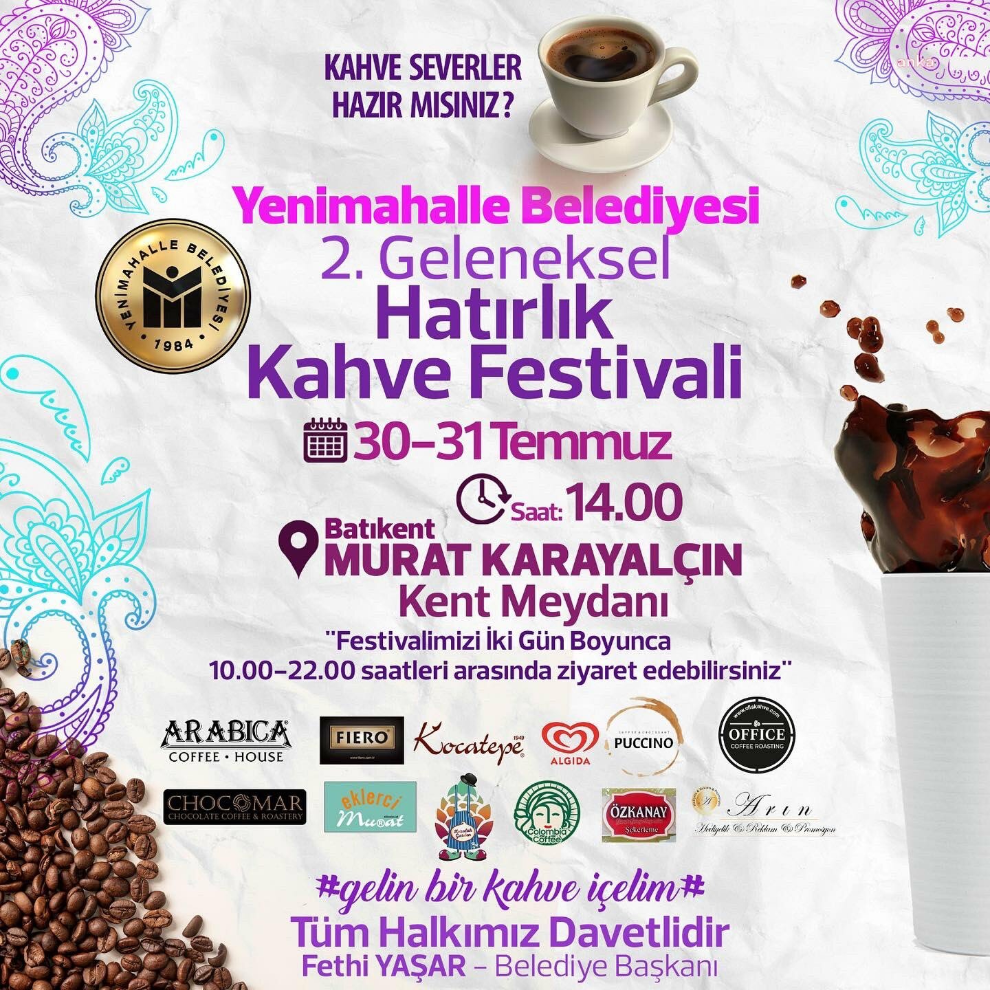 YENİMAHALLE'DE KAHVE FESTİVALİ BAŞLIYOR