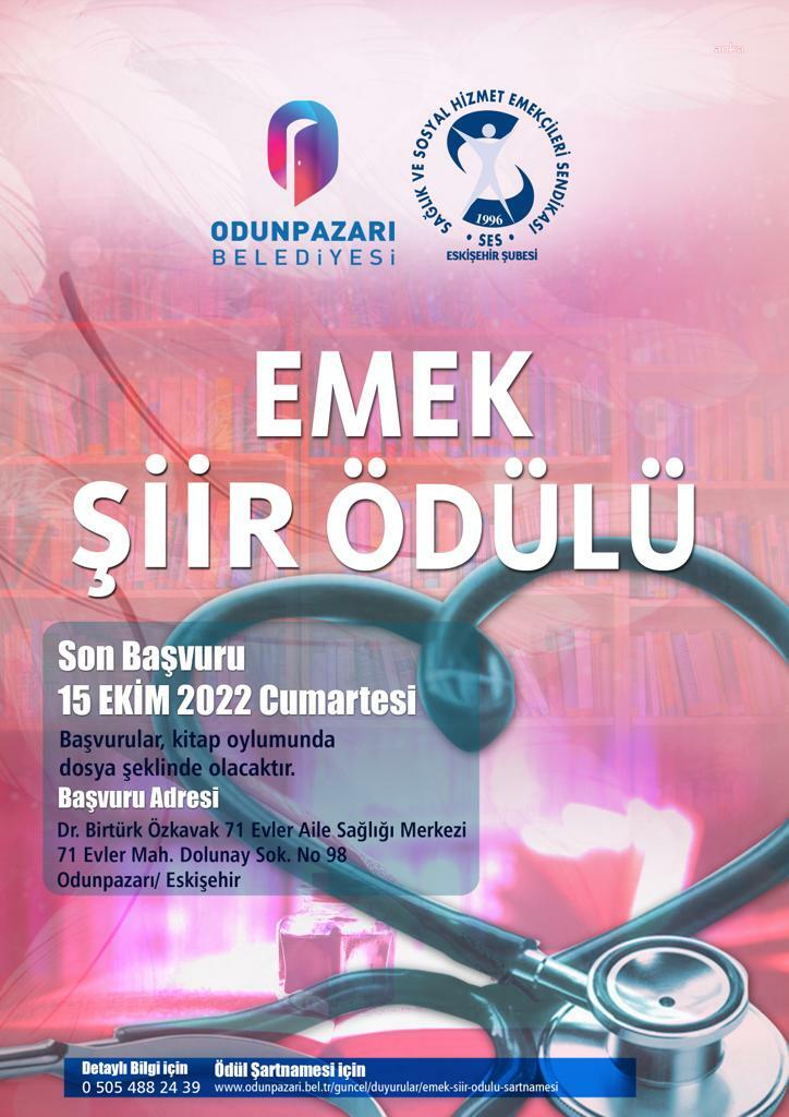 EMEK ŞİİR ÖDÜLÜ’NÜN BAŞVURU SÜRESİ 15 EKİM’E UZATILDI