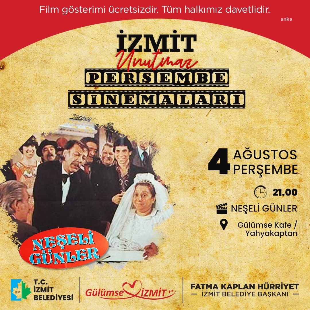 İZMİT’TE “PERŞEMBE SİNEMALARI” BAŞLIYOR