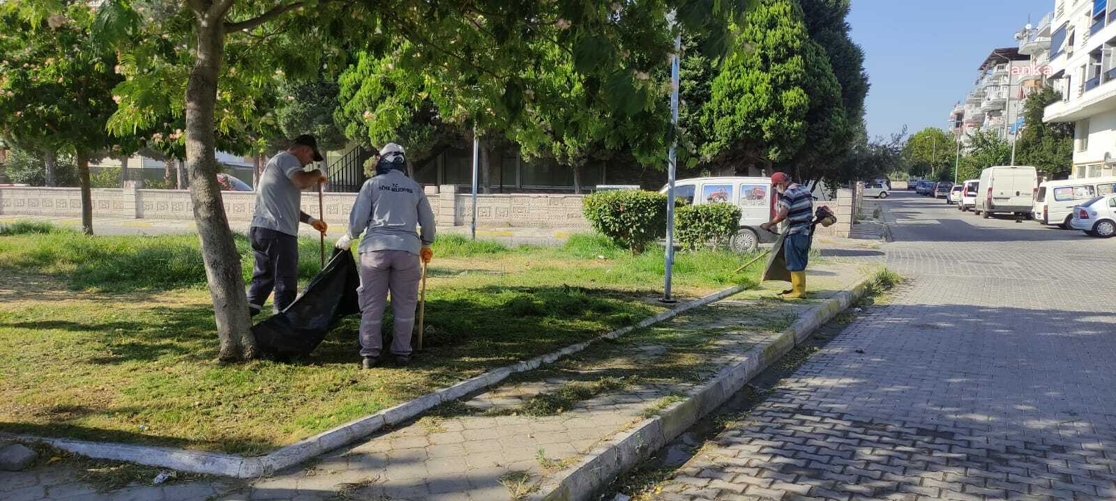 SÖKE BELEDİYESİ EKİPLERİ, PARKLARDA ÇALIŞMALARA DEVAM EDİYOR
