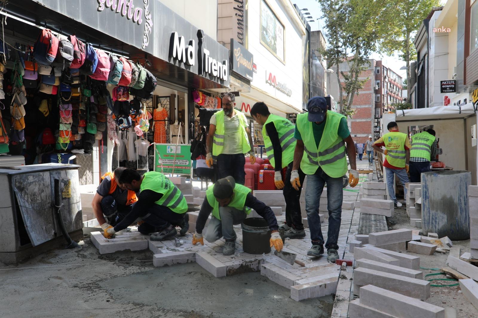 İZMİT İSTİKLAL CADDESİ’NDE ÇALIŞMALAR DEVAM EDİYOR