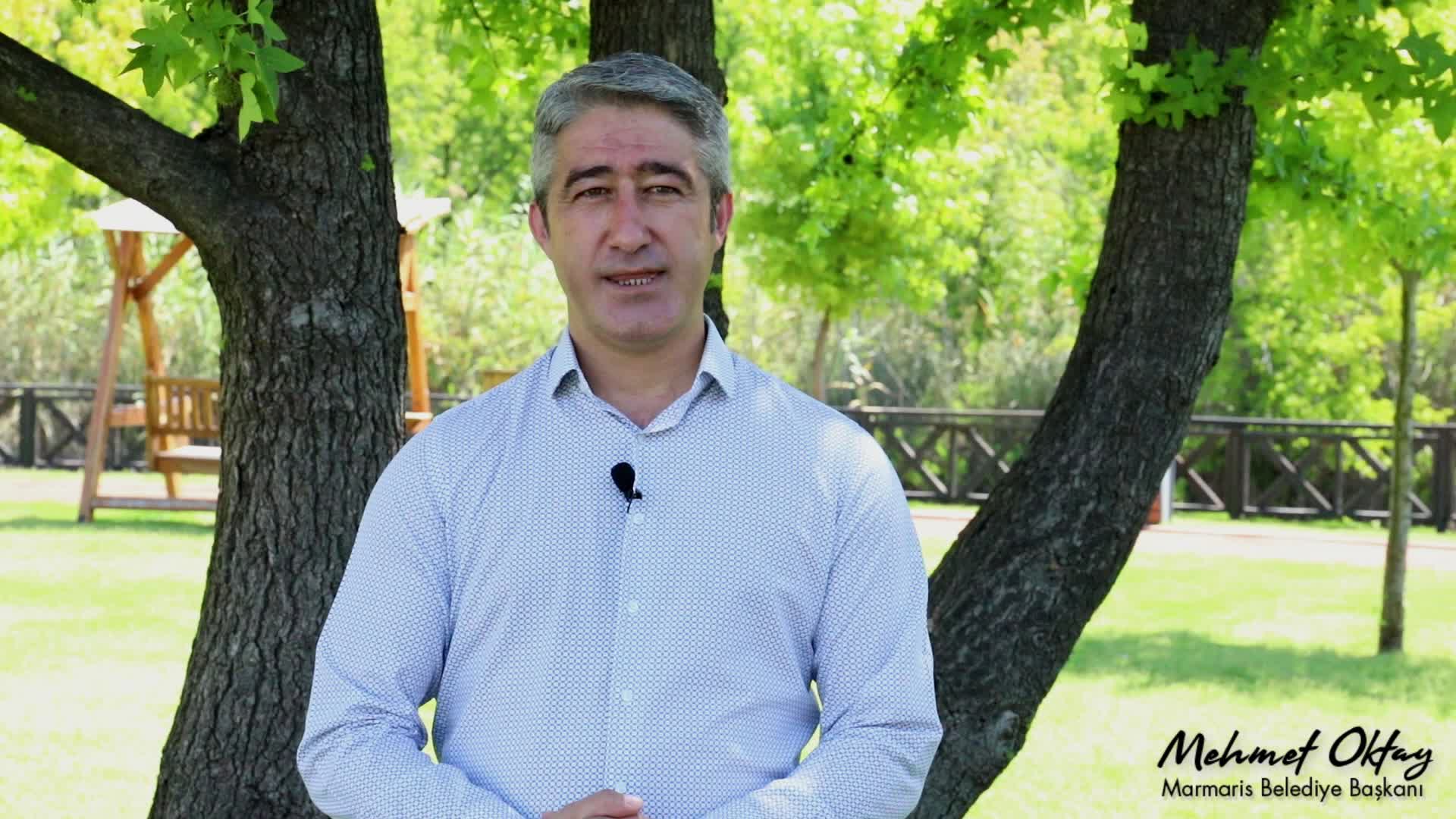 MARMARİS BELEDİYE BAŞKANI MEHMET OKTAY, TEMA VAKFI'NIN KAMPANYASINA 200 FİDAN BAĞIŞLADI