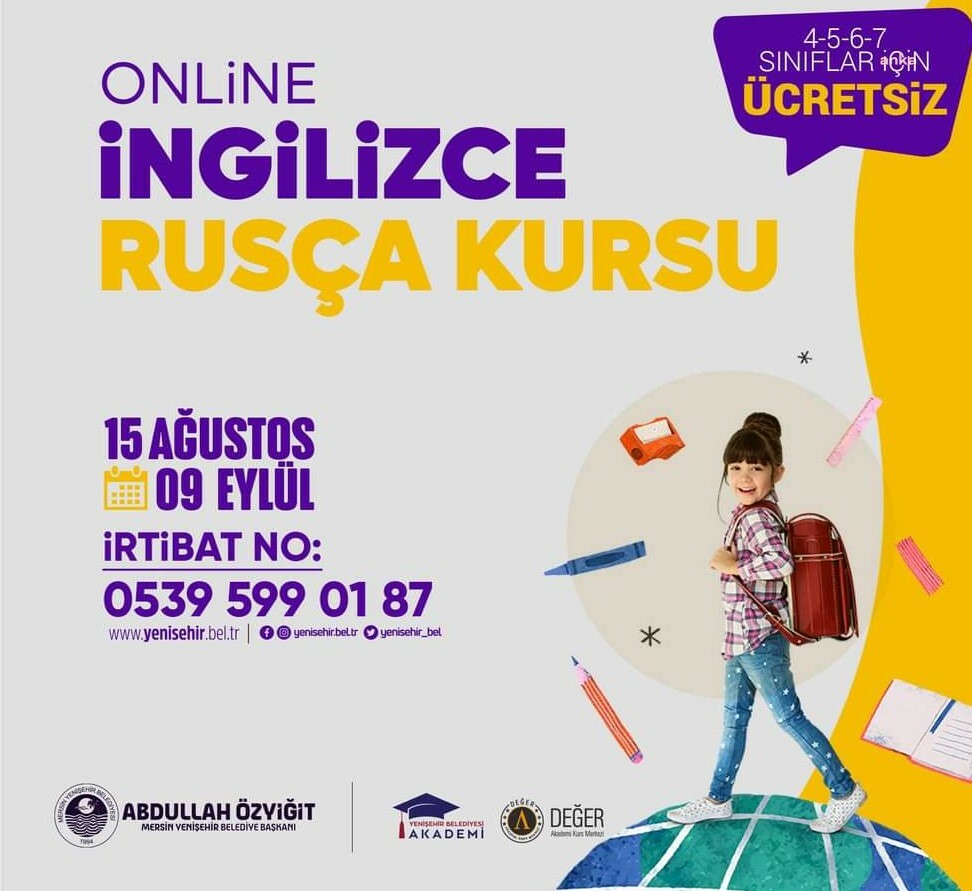 YENİŞEHİR BELEDİYESİ’NDEN ÇEVRİMİÇİ İNGİLİZCE VE RUSÇA KURSU