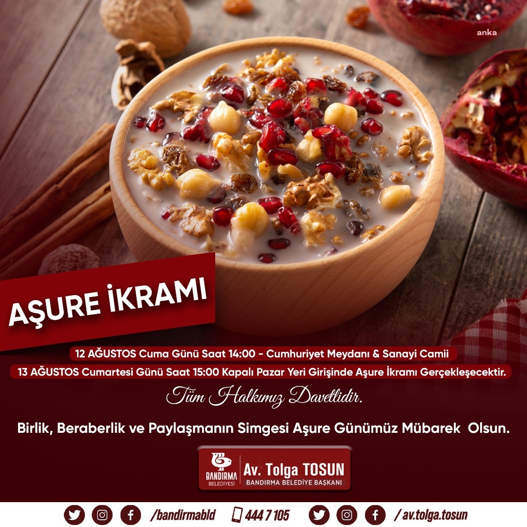 BANDIRMA BELEDİYESİ'NDEN AŞURE İKRAMI