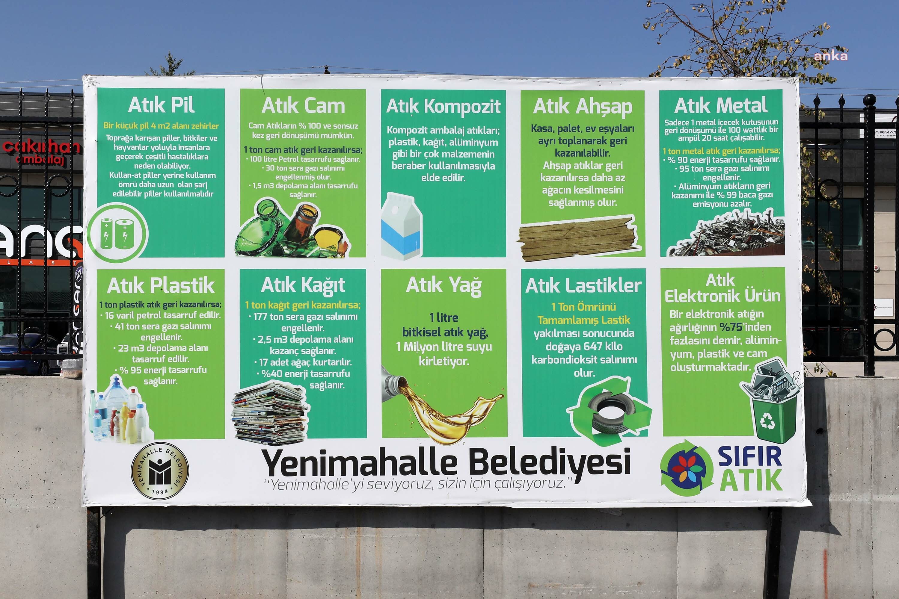 YENİMAHALLE BELEDİYESİ’NDEN GERİ DÖNÜŞÜME BÜYÜK KATKI