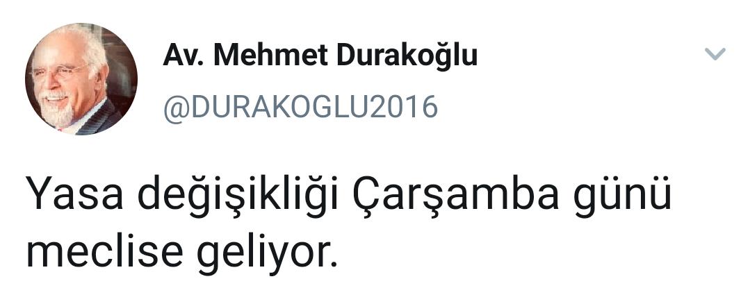 İSTANBUL BAROSU BAŞKANI DURAKOĞLU: YASA DEĞİŞİKLİĞİ, ÇARŞAMBA MECLİS’E GELİYOR