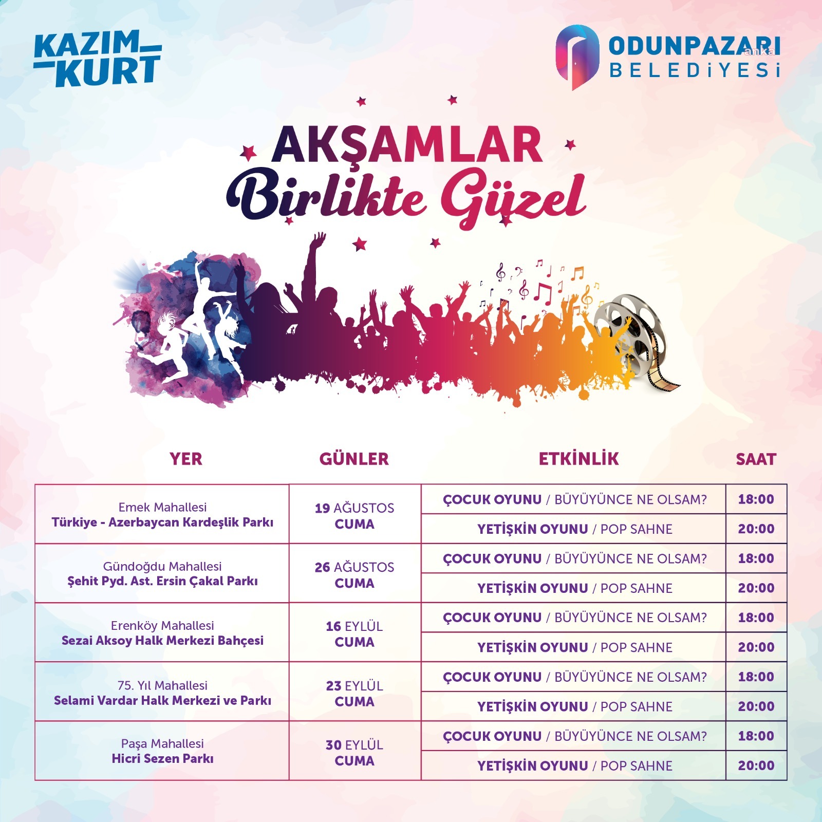 ODUNPAZARI’NDA ‘AKŞAMLAR BİRLİKTE GÜZEL’ ETKİNLİKLERİ BAŞLIYOR